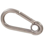 MOSQUETÃO TRAVA SIMPLES INOX AISI 304
